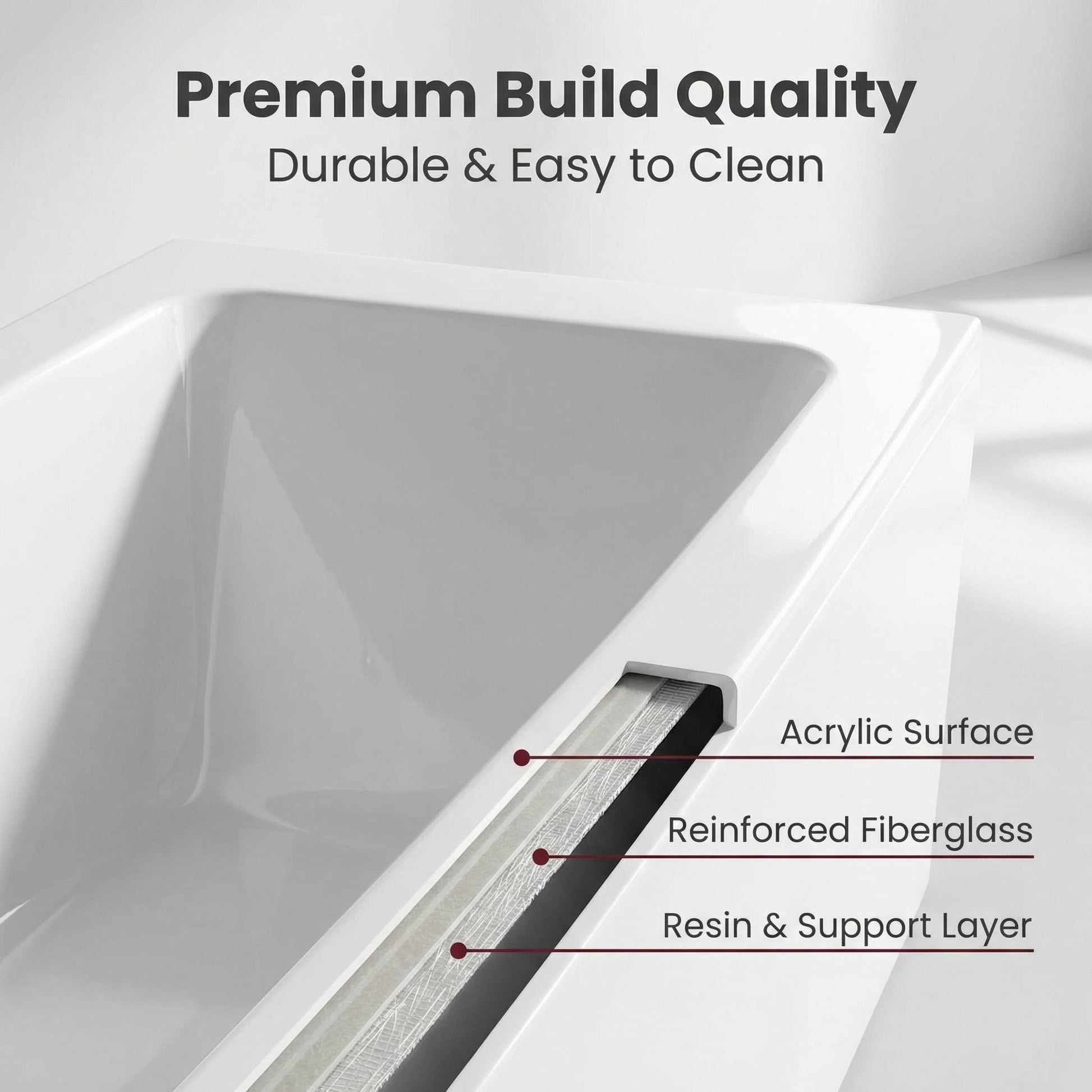 67" Whirlpool Bathtub,Hydrotherapy Jetted Bathtub with Glass Panel, 7 Jets,3-Side Apron,89 Gallons,White image 8