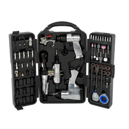 71 Piece Air Tool and Accessories Kit, Impact Wrench, Air Ratchet, Die Grinder, Aire Hammer, Hose Fittings, Storage Case image 1