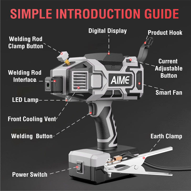 Portable hand-held welding machine 110V20-120A IGBT inverter arc welding machine with thermal start, arc force with digital display function for cutting welding rod display, friendly to beginners image 9