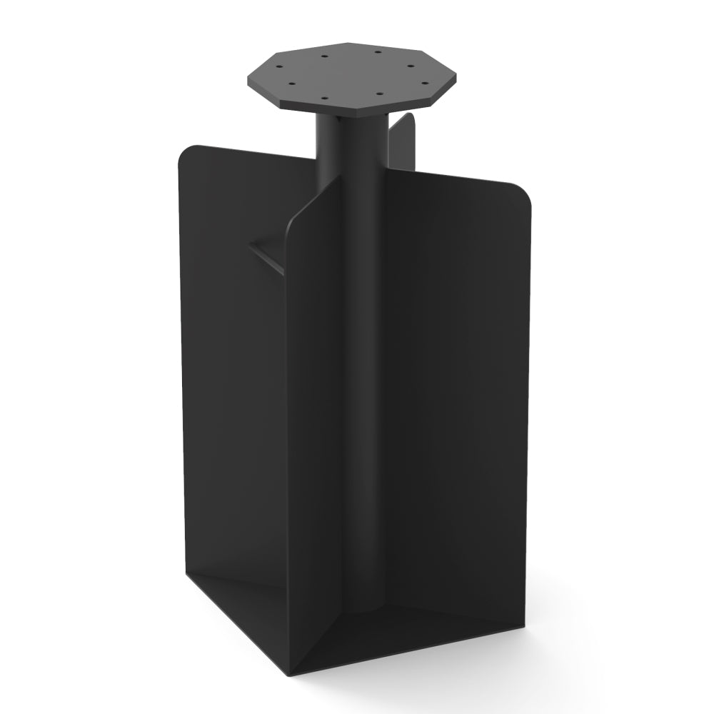 Patio Umbrella Base in Ground, Heavy-Duty Steel Construction for Stability, Supports up to 700LBS, 11" x 11" x 23.2"