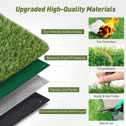 Realistic Deluxe Artificial Grass Synthetic Thick Lawn Turf Carpet (7 FT x15 FT (105 Square FT)) image 11