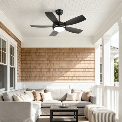 42 inch Ceiling Fans with Lights, Quiet DC Motor, Screw-Free for Blade Installation Reversible Ceiling Fan with Remote Control for Bedroom/Living Room-Black image 8