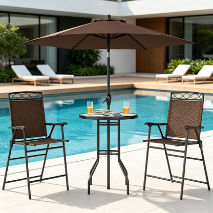 Chic Outdoor Conversation Furniture Set,Patio Conversation Furniture Set,Dining Furniture Set(Not Including umbrella stand) image 3