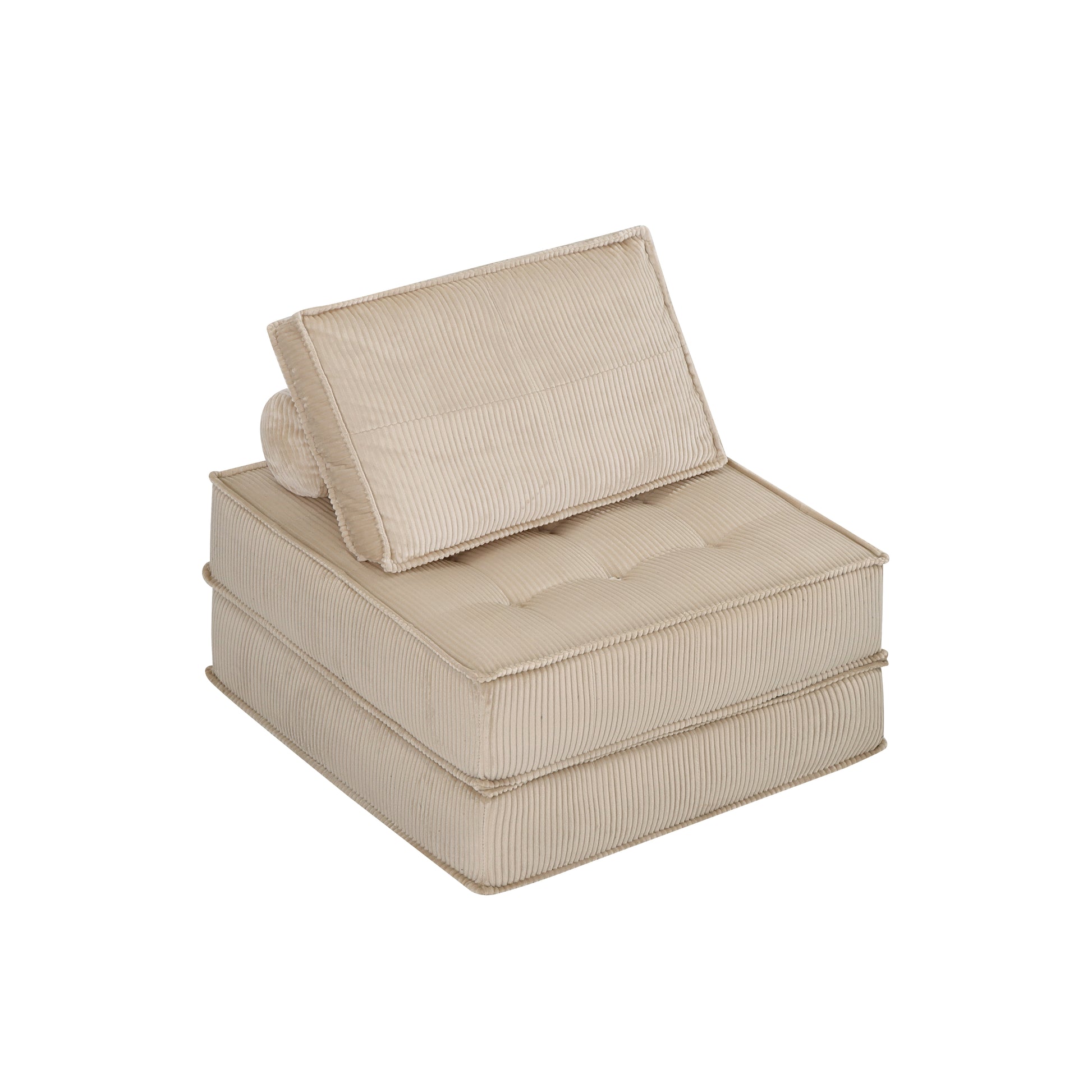 66.9 inch modular sofa, single seater, double-layer multi-combination, skin-friendly fabric, DIY suitable for living rooms, study rooms, bedrooms, and other spaces.Camel image 6