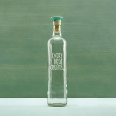 Drop Glass Water Bottle with Ceramic Stopper-750 ML