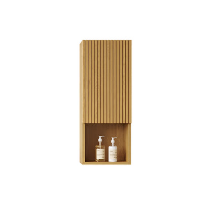 MITCH 35" Tall Bathroom Wall Mounted Cabinet Corolla Oak front view
