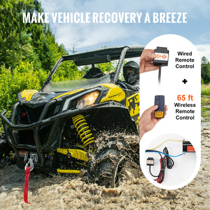 Electric Winch ATV UTV 4000 lb Steel Cable IP55 Waterproof Remote Control image 7