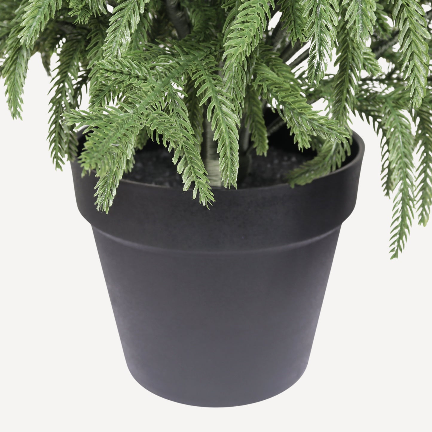 5' Artificial Real Touch Pine Tree in Black Plastic Pot, 2pc/set image 12