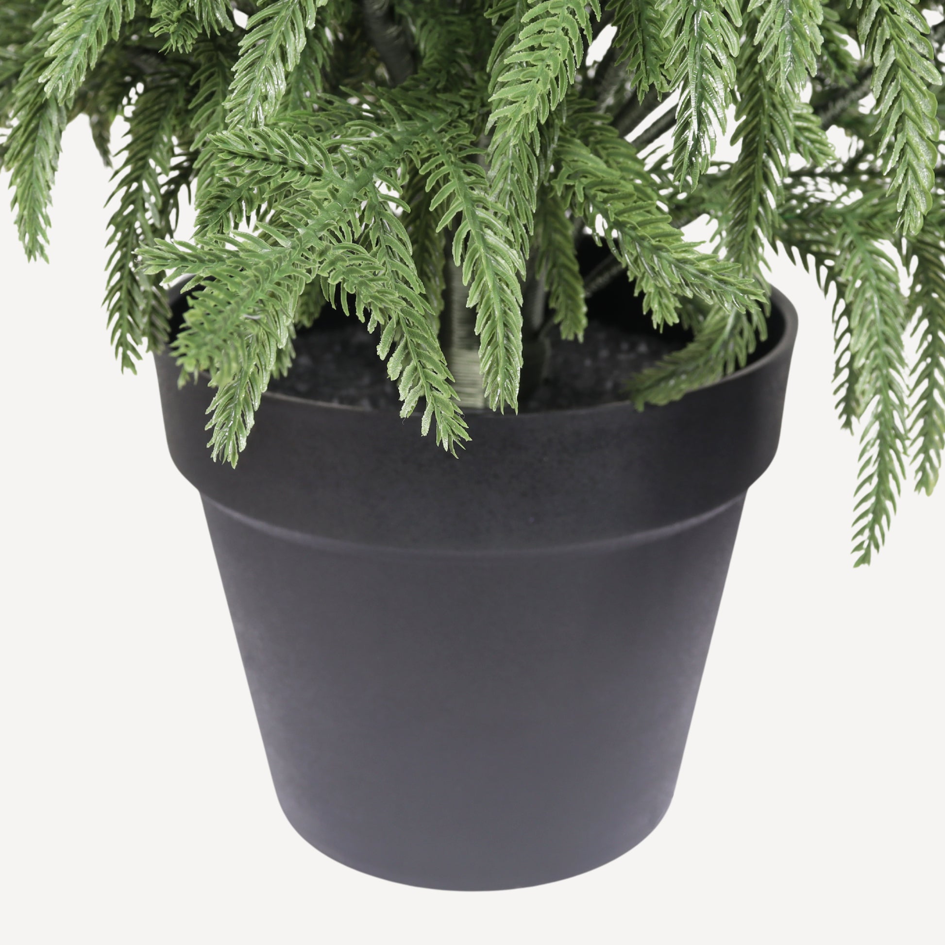 5' Artificial Real Touch Pine Tree in Black Plastic Pot, 2pc/set image 12