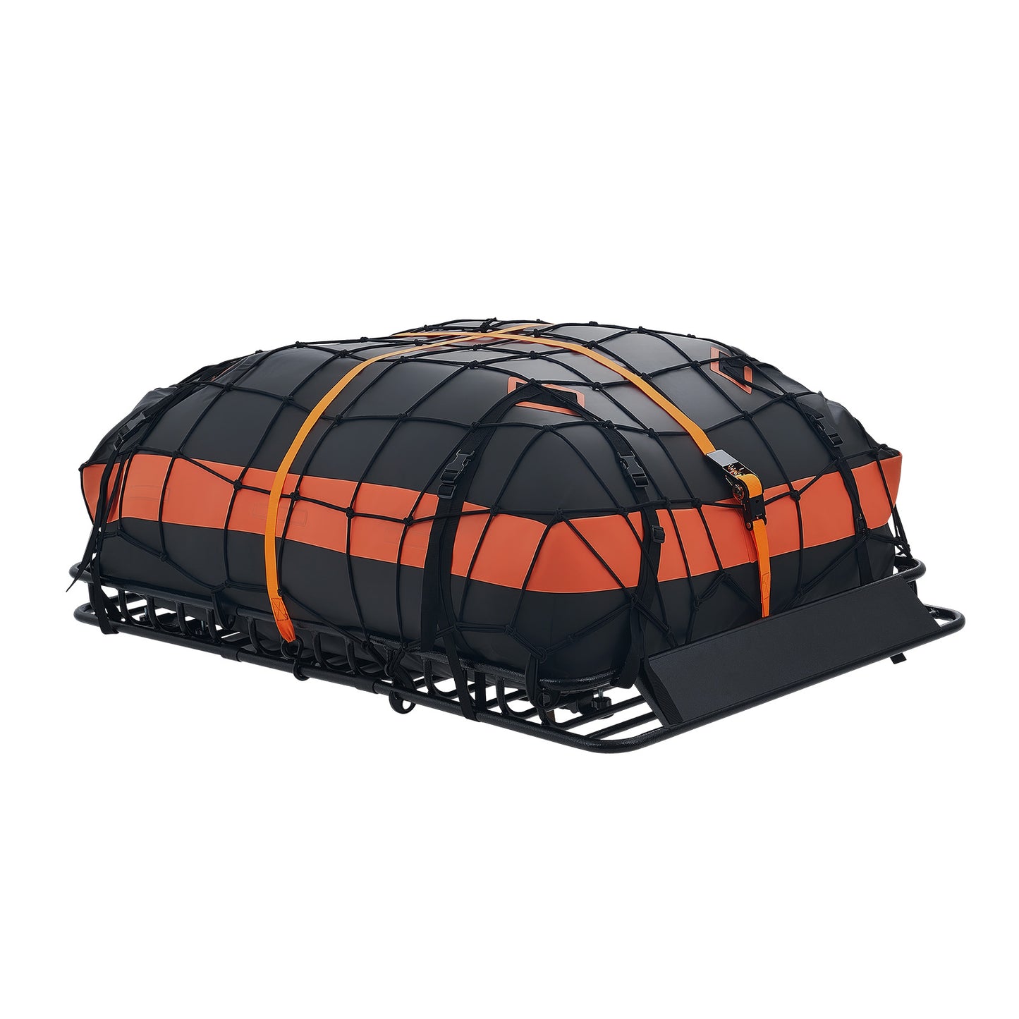 Roof Rack Cargo Basket, 54 x 34 x 4 in, Heavy Duty Roof Top Carrier Basket with Waterproof Bag, Cargo Net, Ratchet Straps, 200 lbs Capacity, Universal Car Top Luggage Holder, for SUV Truck Car image 3