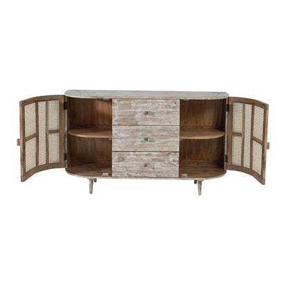 57x16x33" Tv Console With Cane Doors image 4