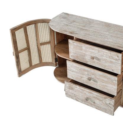 57x16x33" Tv Console With Cane Doors image 7