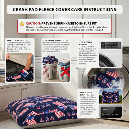 Sensory Crash Pad for Kids & Adult – Crash Mat with Foam Blocks, Removable and washable with Non-Slip Bottom, Fleece Soft Fabric Sensory Pads, Landing Mat for Jumping, Relaxing & Play - 48"x72" image 8