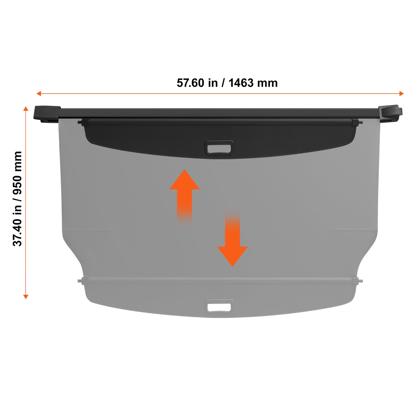 Retractable Cargo Cover for Jeep Grand Cherokee 2 Row 2022-2024 OEM Design image 3