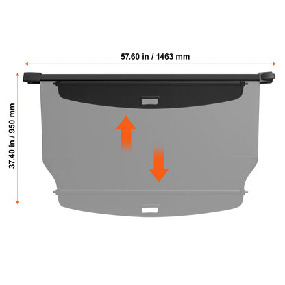 Retractable Cargo Cover for Jeep Grand Cherokee 2 Row 2022-2024 OEM Design image 3