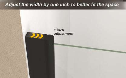 28"x 72" Pivot Shower Door, Matte Black Aluminum Frame, Half Frame,1/4"(6mm) Tempered Glass Explosion Proof Film,Stainless Steel Handle image 9