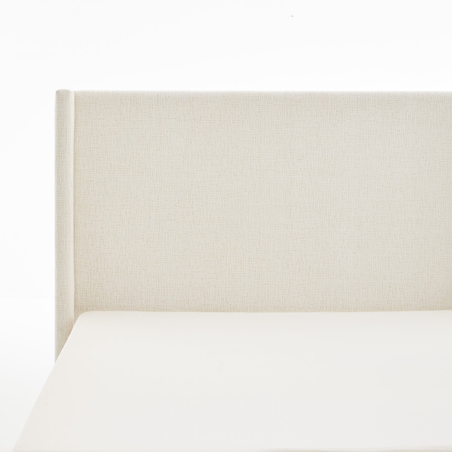 Hosford Upholstered Wingback Bed / Upholstered Wood Base Platform Bed / 52.5" High Headboard / Minimalist / Rusticity / No Box Spring Needed / Queen / Oat Boucle / No Noise image 11