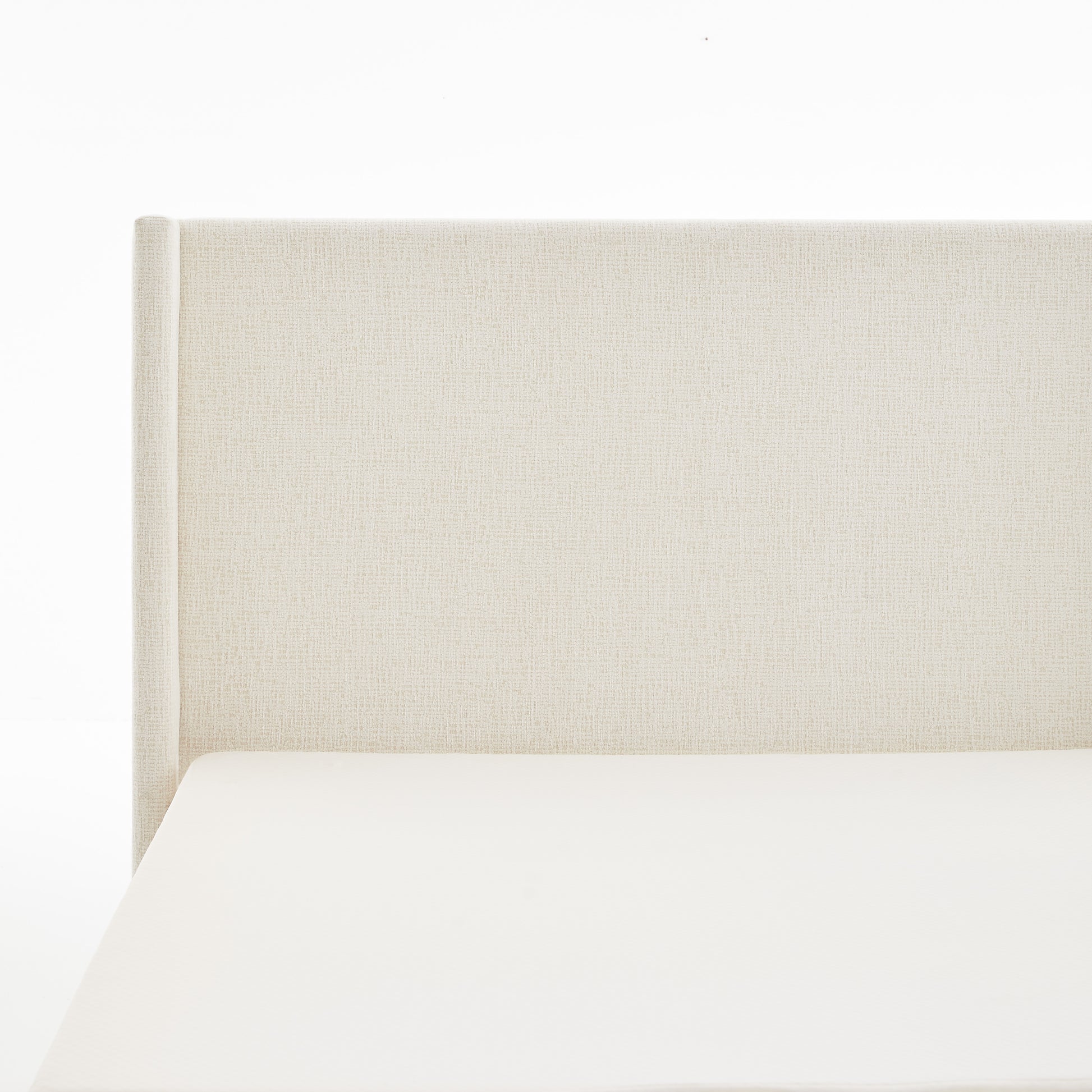 Hosford Upholstered Wingback Bed / Upholstered Wood Base Platform Bed / 52.5" High Headboard / Minimalist / Rusticity / No Box Spring Needed / Queen / Oat Boucle / No Noise image 11