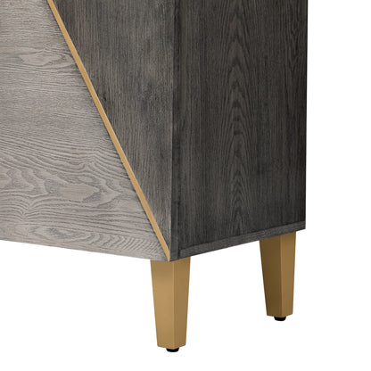 TREXM retro cabinet with dimensional doors and hardware detail