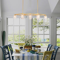 Crystal Chandelier for Dining Room - 8-Light Modern Fixture