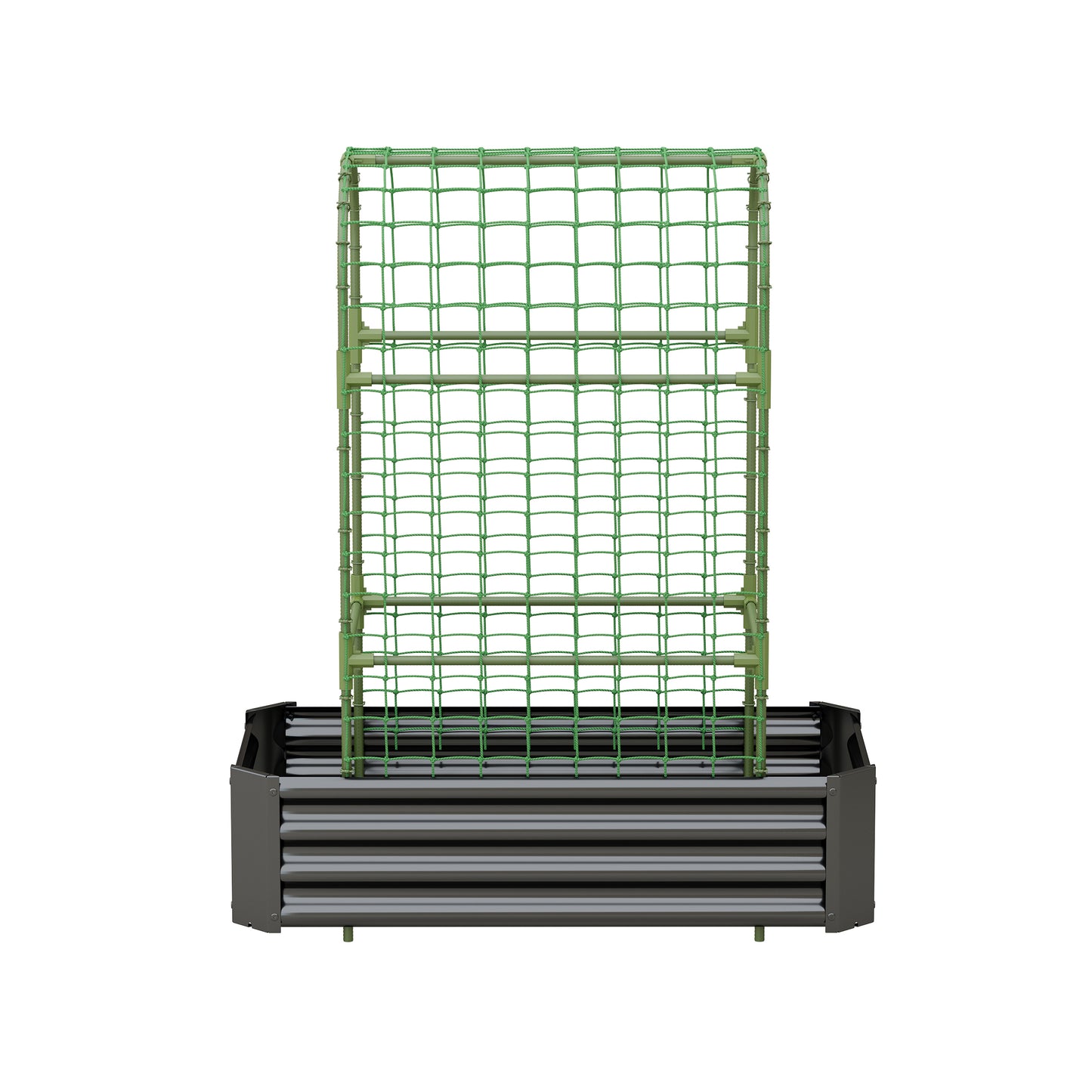 2-in-1 Raised Garden Bed with Trellis - 59" Tall Arch Planter Box for Climbing Plants, Outdoor Galvanized Metal Gardening Bed for Vegetables, Fruits, Flowers (Black, 4x2x1 Ft) image 10