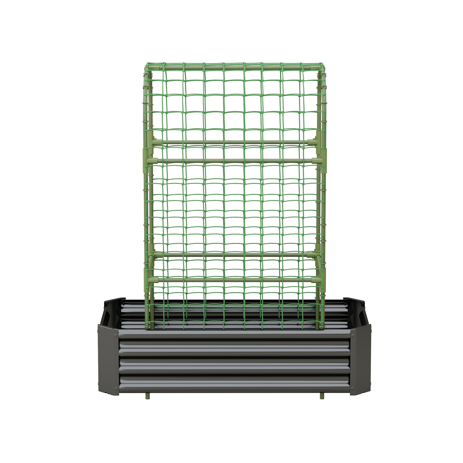 2-in-1 Raised Garden Bed with Trellis - 59" Tall Arch Planter Box for Climbing Plants, Outdoor Galvanized Metal Gardening Bed for Vegetables, Fruits, Flowers (Black, 4x2x1 Ft) image 10