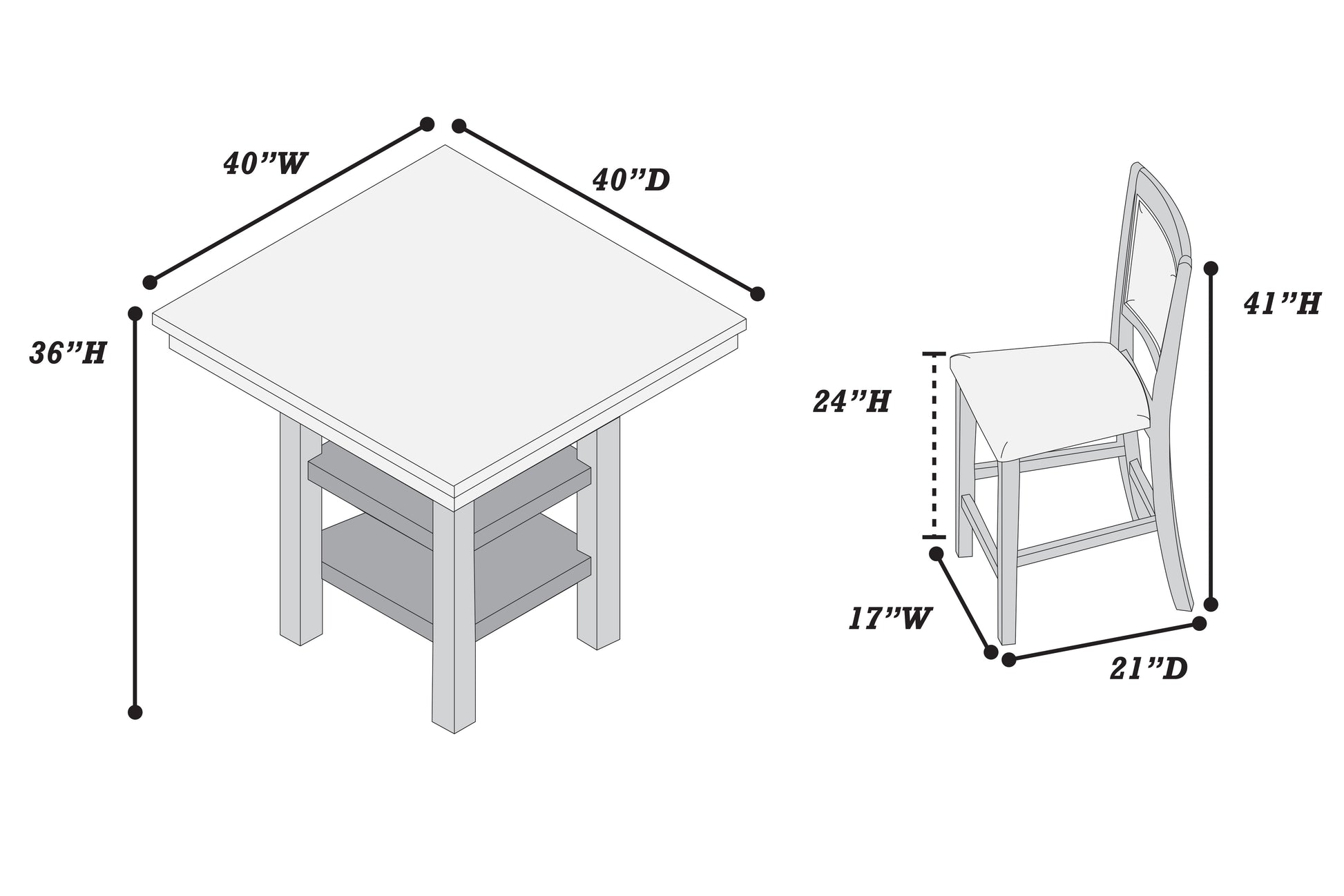 5-Piece Counter Height Set image 6