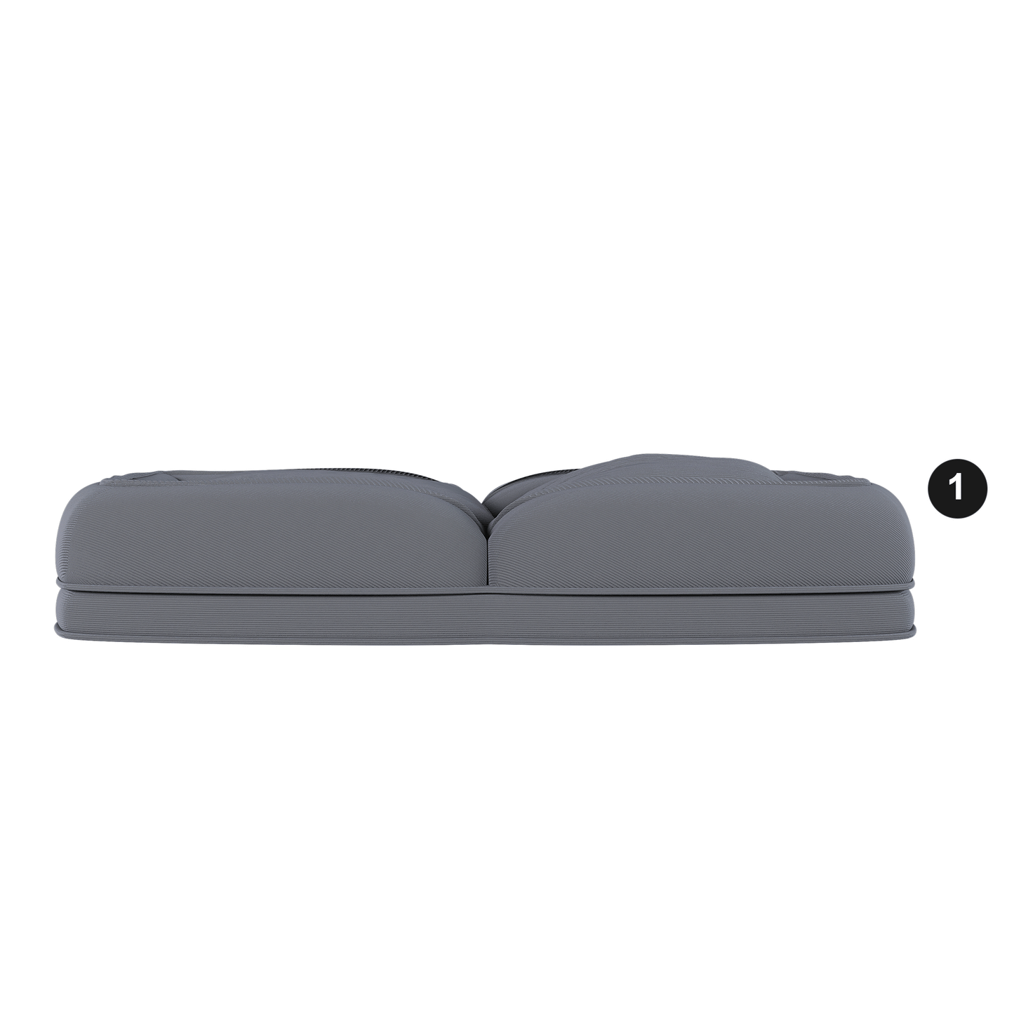 Upholstered Human Dog Bed for Adults and Pets, Foldable Lazy Sofa Bed with 5 Adjustable Position, Includes 2 Soft Pillows for Bedroom, Living Room, Reading Corner(Grey) image 3