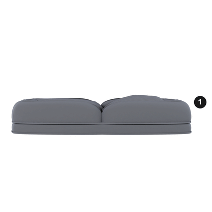 Upholstered Human Dog Bed for Adults and Pets, Foldable Lazy Sofa Bed with 5 Adjustable Position, Includes 2 Soft Pillows for Bedroom, Living Room, Reading Corner(Grey) image 3