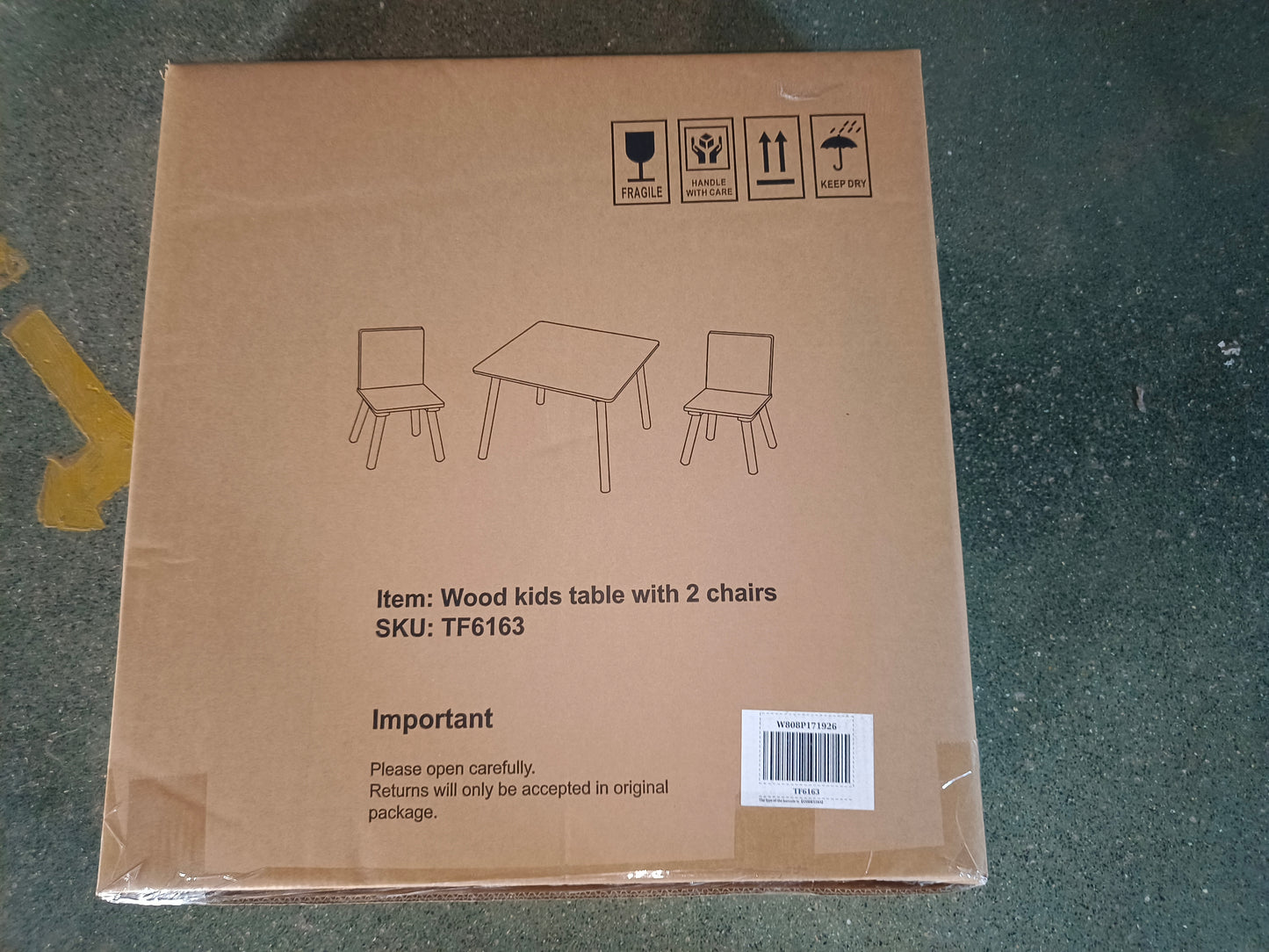 Kids Table and 2 Chairs Set, 3 Pieces Toddler Table and Chair Set, Wooden Activity Play Table Set (White) image 12
