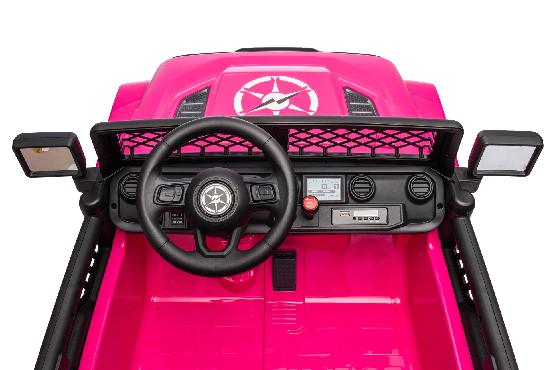 24V7Ah 2 Seater Ride on Jeep, Motor: 4WD × 550, 4-EVA Wheel Ride on Toys for Big Kids with Remote Control, LED Lights & Music, Suspension Spring - Ages 3+ image 7