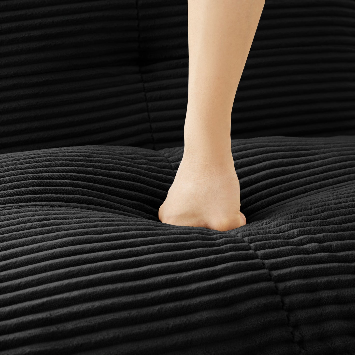 Ottoman Corduroy -Black image 2
