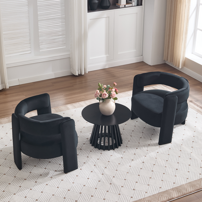 Accent Chair for Living Room, Velvet Comfy Single Sofa Chair Mid-Century Modern Armchair Wooden Legs for Bedroom Office Reading image 12