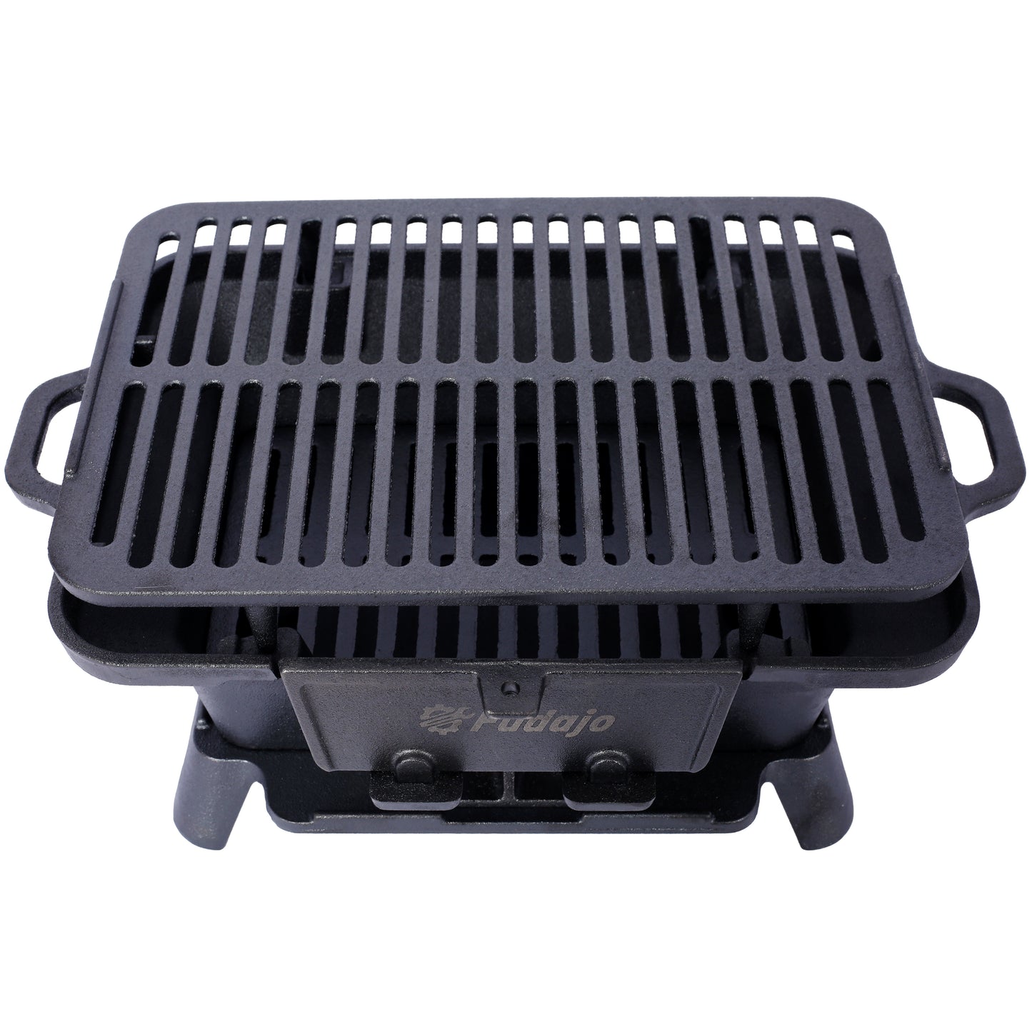 Oval Cast Iron Grill Outdoor, Portable Charcoal Grill and Tabletop Cast Iron Skillet - 100% Cast Iron, Durable, Small Charcoal Grill, Camping Stove, Hibachi Grill image 4