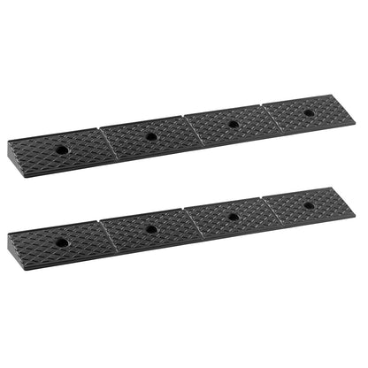 Rubber Curb Ramp, 33069 lbs Load Capacity, 2 Inches Rise Height Heavy Duty Rubber Threshold Ramp with Drainage Tank for Wheelchairs, Strollers, Motorcycles, Cars, Lawn Mowers & Trailers, 2 Pack image 5
