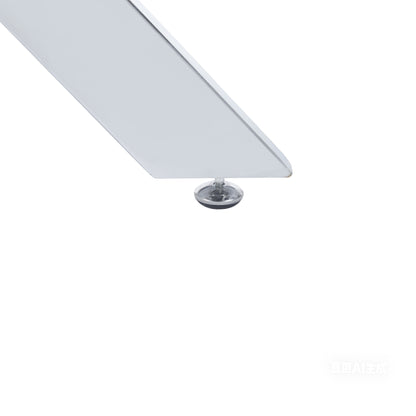 Dining Table with cross metal leg and tempered glass,Modern Space Saving Kitchen Table for Living Room,chrome legs image 11