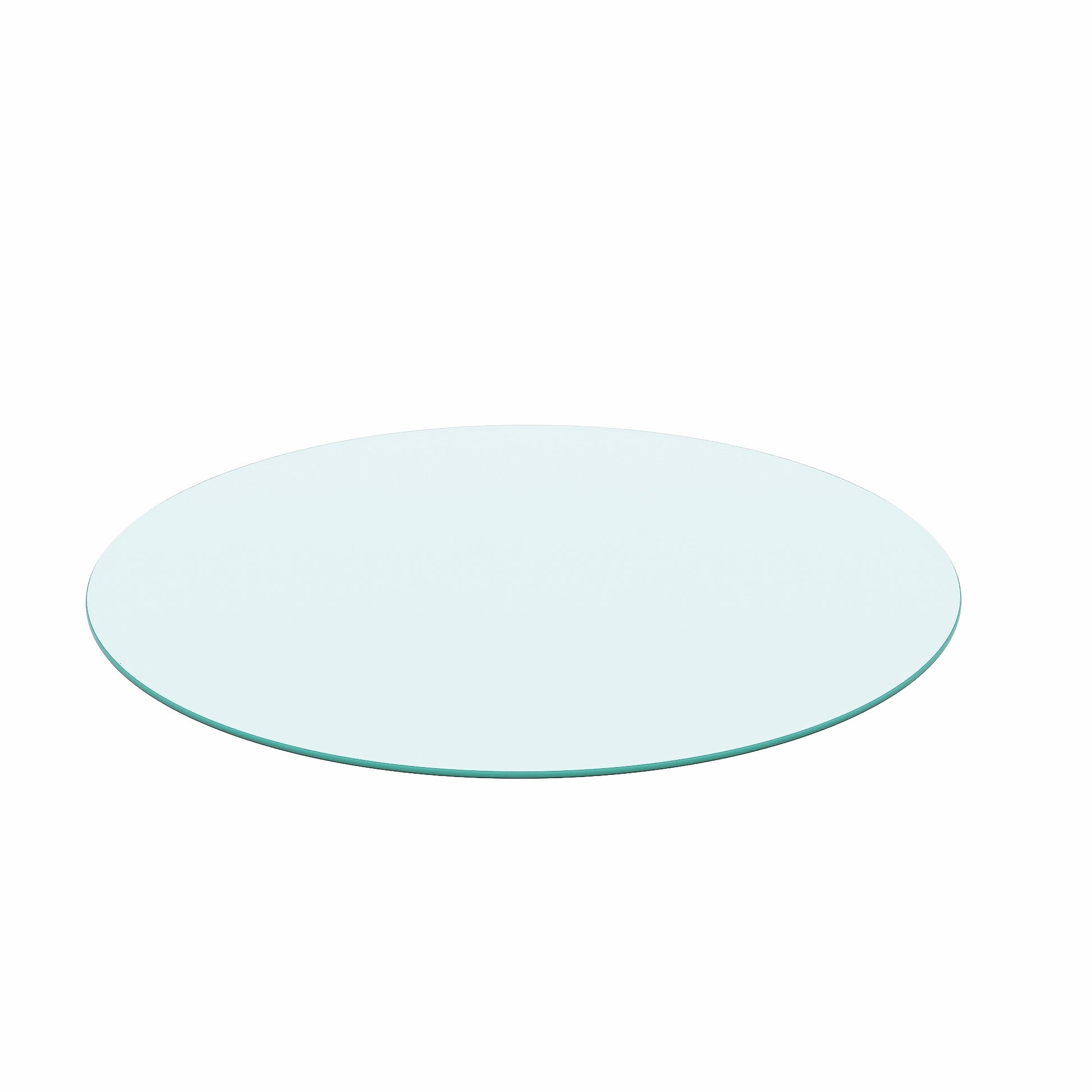 24" Inch Round Tempered Glass Table Top Clear Glass 1/4" Inch Thick Round Polished Edge (Old Sku:W126560368) image 1