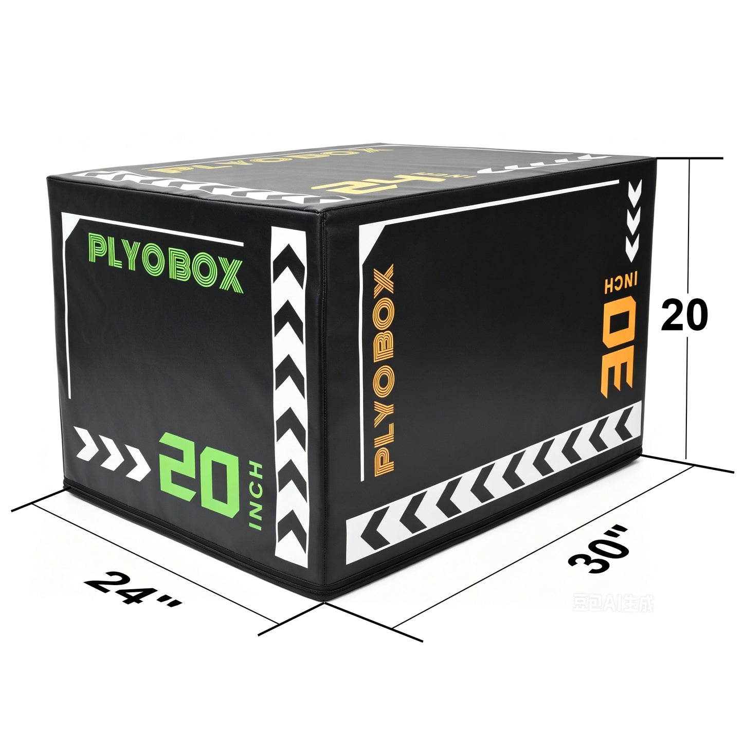 3-in-1 Foam Plyometric Jump Box, 20/24/30 Inch Adjustable Height, Non-Slip Soft Plyo Box for HIIT, Crossfit & Home Gym Training image 5