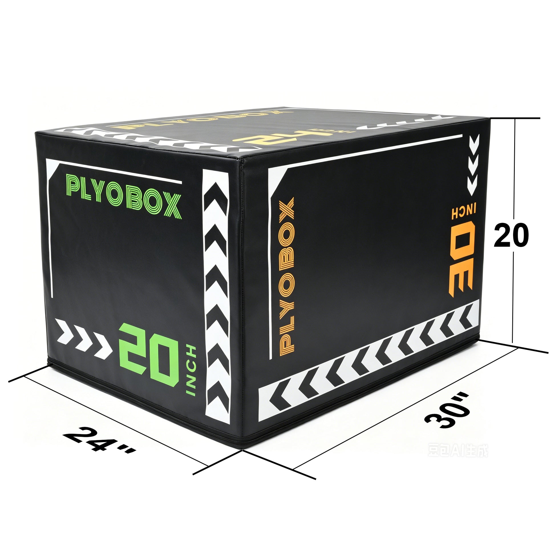 3-in-1 Foam Plyometric Jump Box, 20/24/30 Inch Adjustable Height, Non-Slip Soft Plyo Box for HIIT, Crossfit & Home Gym Training image 5