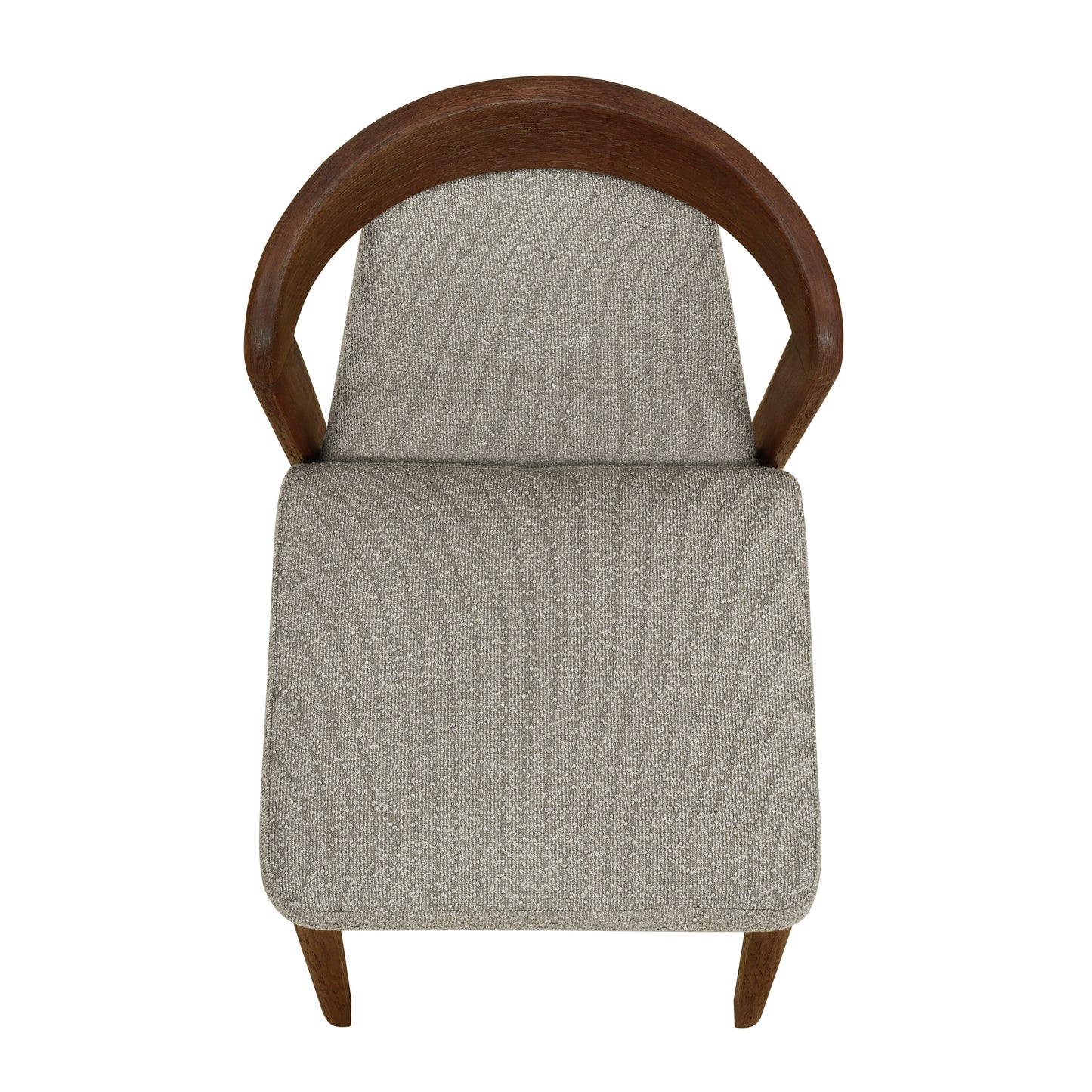 Upholstered Backrest Armless Dining Chairs (Walnut+Light Brown) image 8