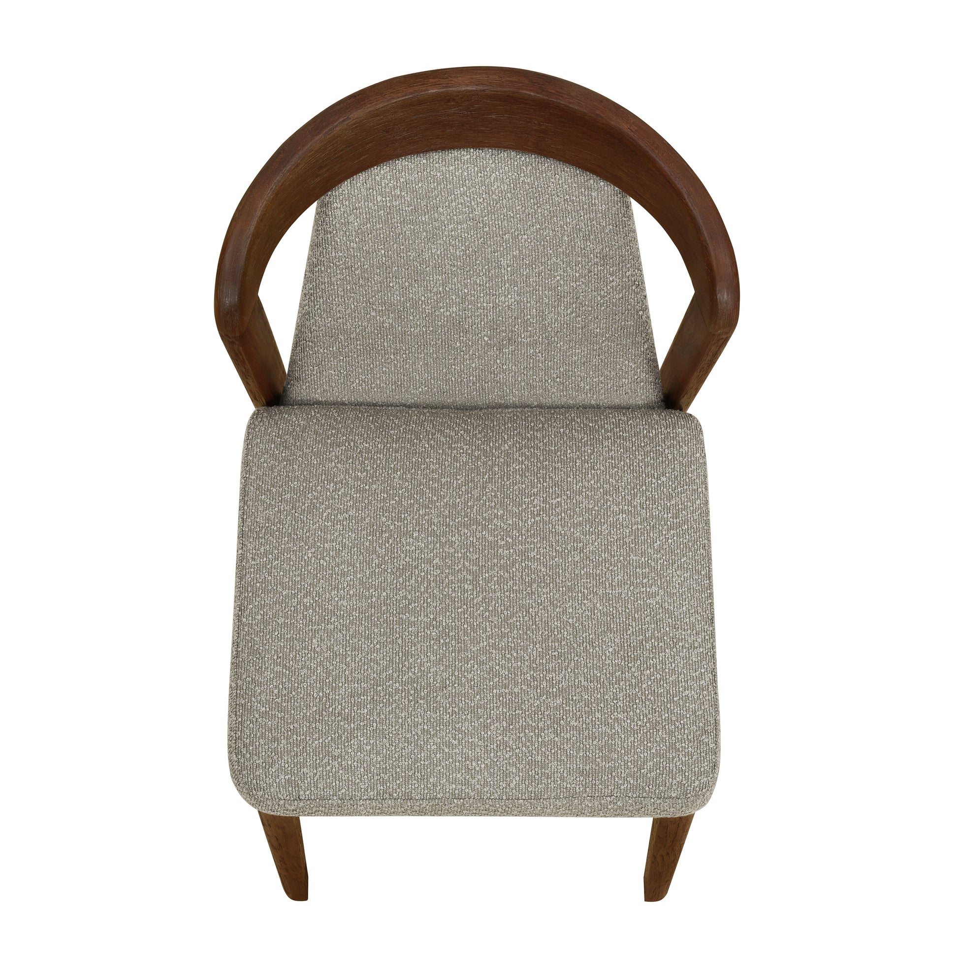 Upholstered Backrest Armless Dining Chairs (Walnut+Light Brown) image 8