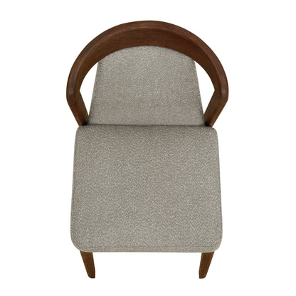 Upholstered Backrest Armless Dining Chairs (Walnut+Light Brown) image 8