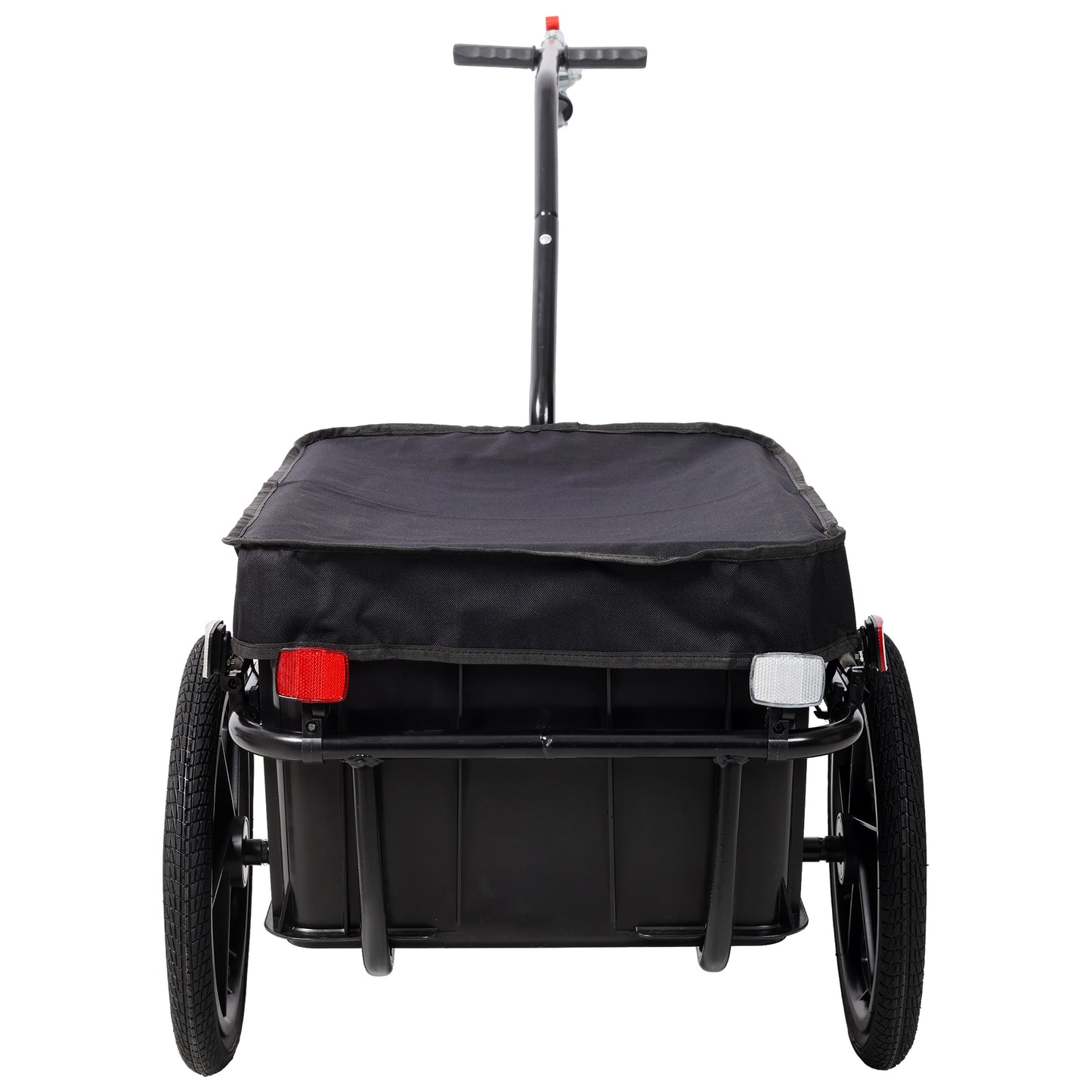 Bike Cargo Trailer with Support Bar, 600D PVC Waterproof Cover, Removable Box, Utility Bike Wagon Trailer for Shopping Camping and Outdoor Activities image 8