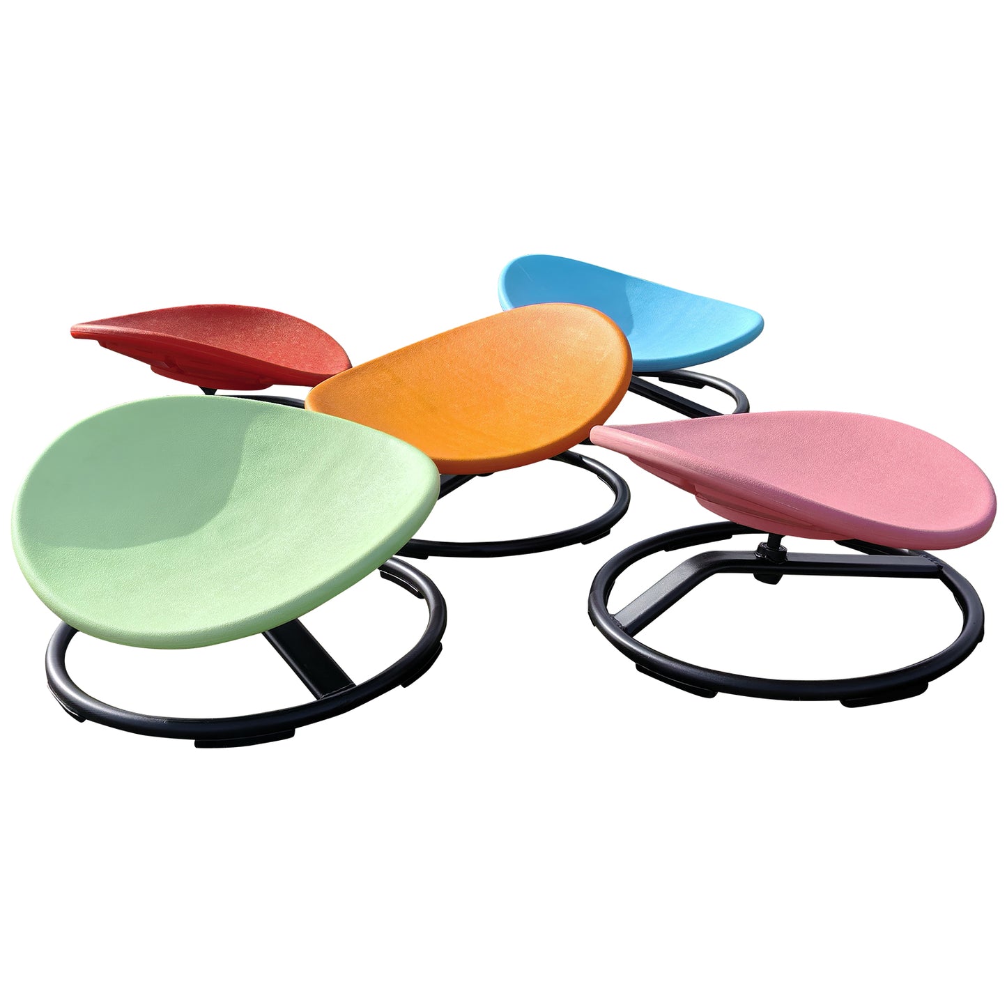 Sensory swivel chair - blue color, front view