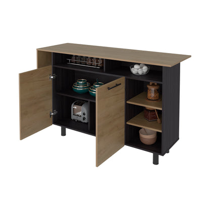 Korega TRB Kitchen Island Modern Kitchen Island with Storage Cabinet Drawers image 9