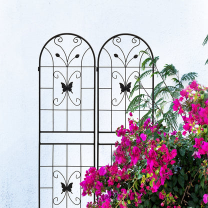 2 Pack Metal Garden Trellis 71" x 19.7" Rustproof Trellis for Climbing Plants Outdoor Flower Support Black image 7
