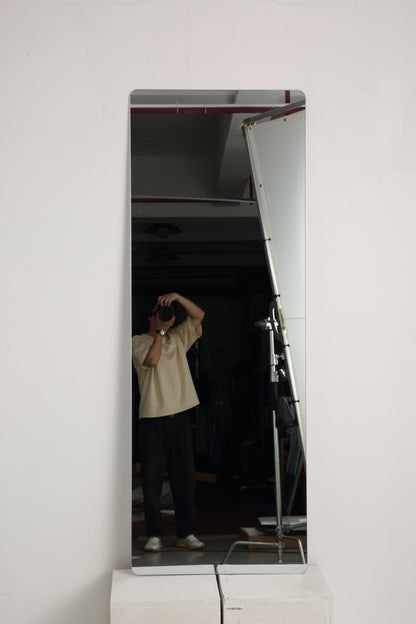 65"x 24" inch Full Body round corner mirror for Living Room Bedroom Cloakroom Wall hanging with hanging hole High quality 5mm silver mirror Explosion-proof glass image 3