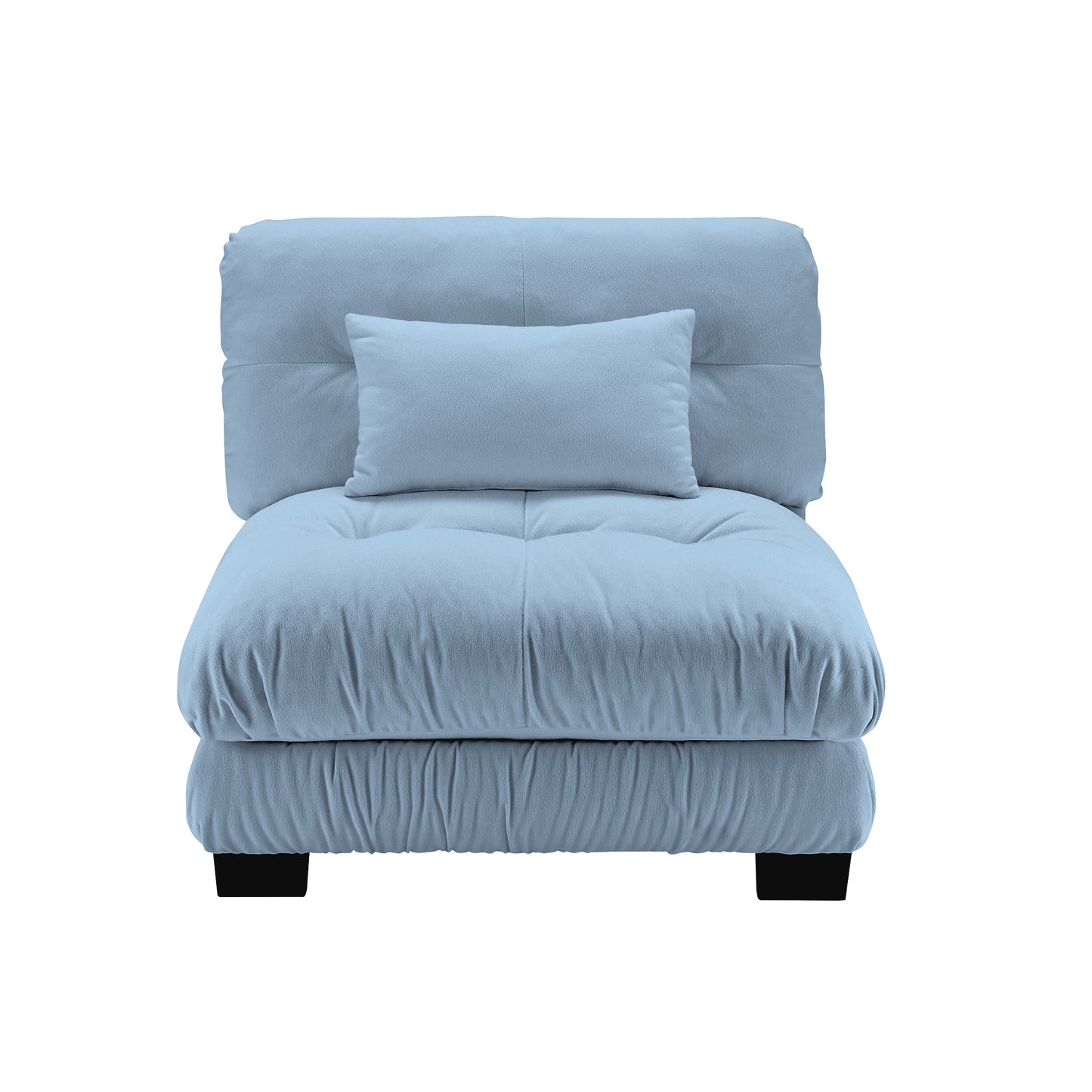27 Armless Sofa W/1 pillow - Blue image 1