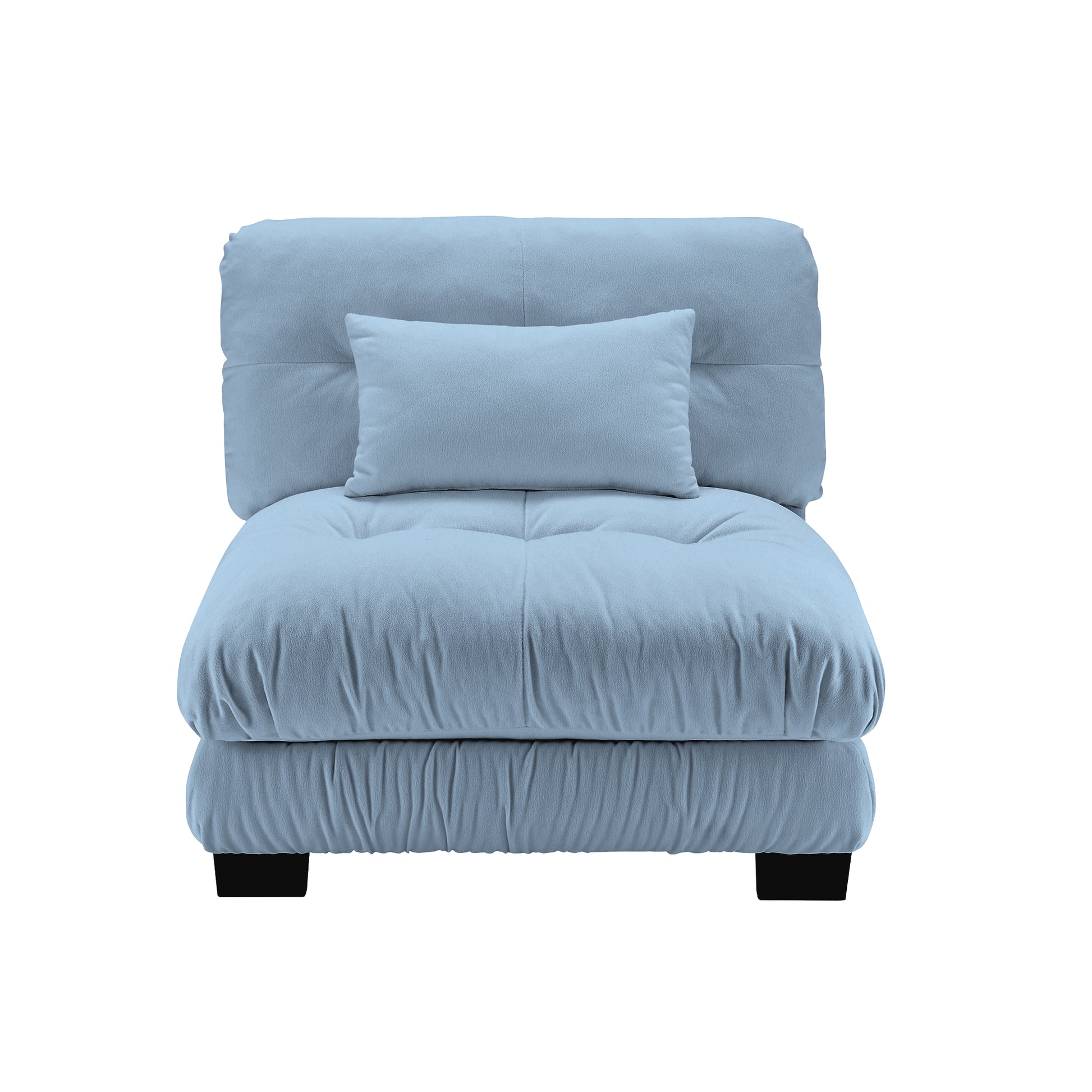 27 Armless Sofa W/1 pillow - Blue image 1