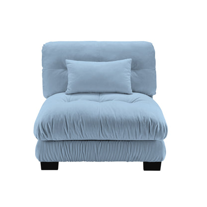 27 Armless Sofa W/1 pillow - Blue image 1